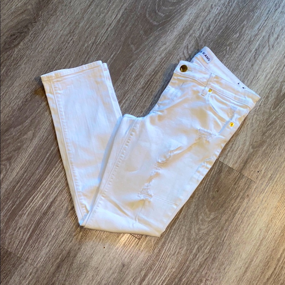 Express White Distressed Jeans